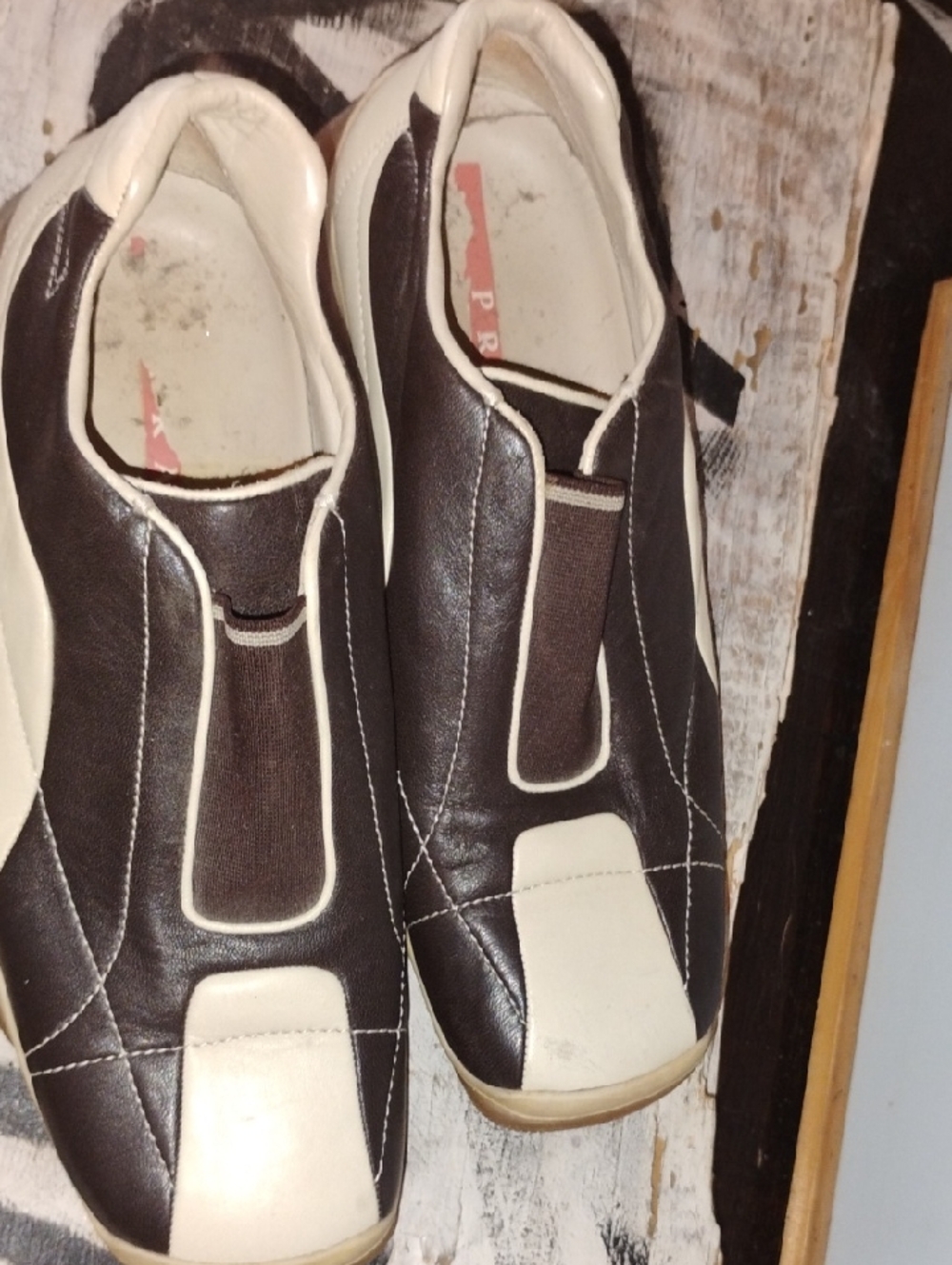 Men's Vintage Prada Patent Leather Shoes Verstiare Collection Sz 38.5